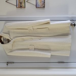 Wool blend Worthington White Lightweight Car Coat Size Small